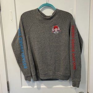 Wendys Sweatshirt Crewneck Pullover Uniforms Employee